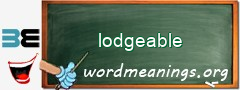 WordMeaning blackboard for lodgeable